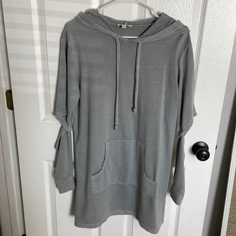 Super comfy sweater dress with front pocket and hood